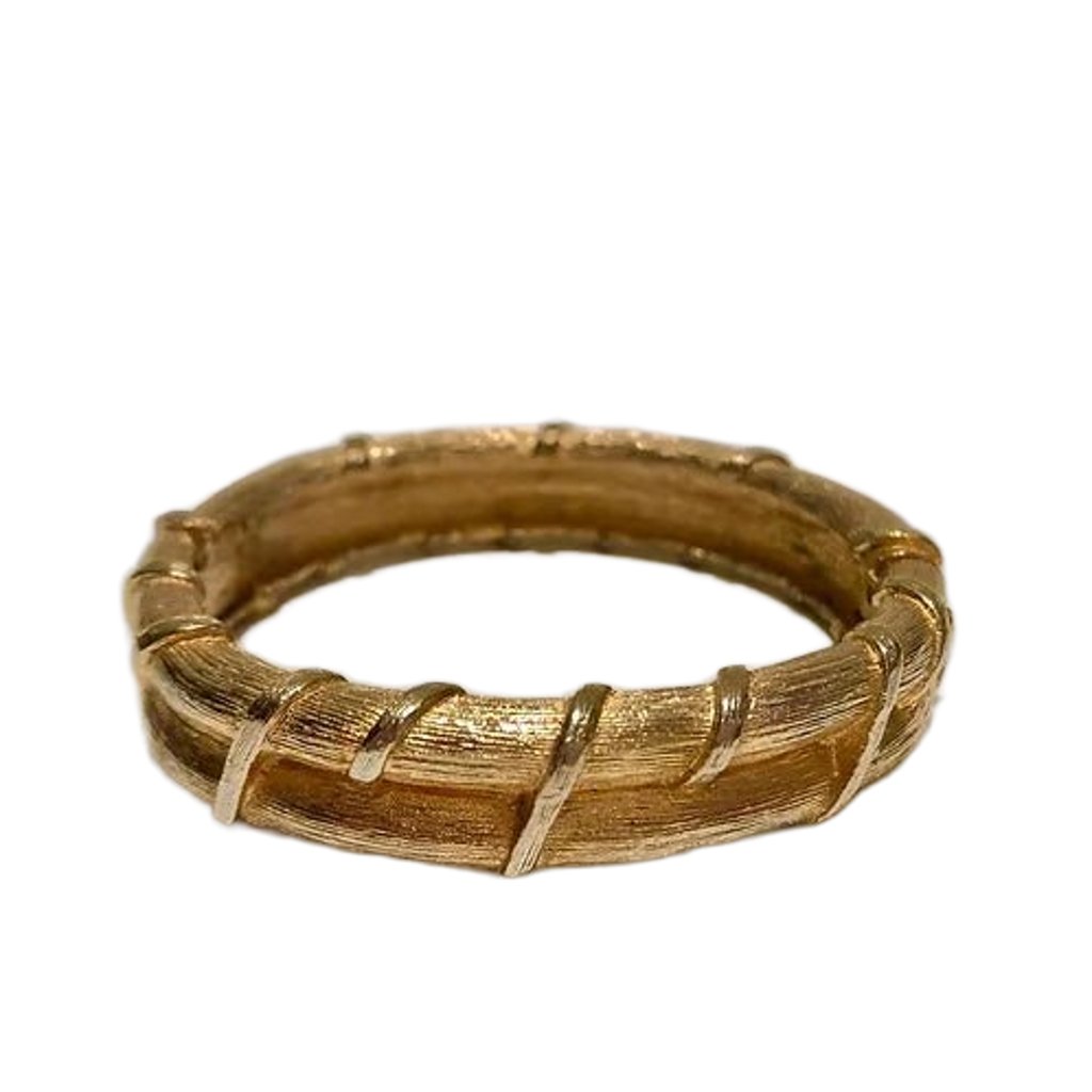 1960s GIVENCHY CUSTOME JEWELLERY SLAVE GILT BANGLE BRACELET - style - CHNGR