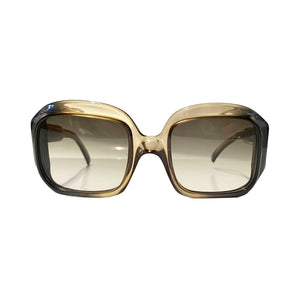 1970s Christian Dior Oversized Gradient Green Sunglasses - style - CHNGR