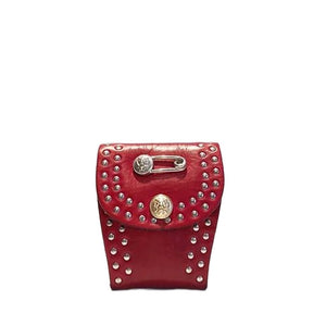 1980s Versus VERSACE MEDUSA Burgundy BELT PURSE with hook - STYLE-CHNGR