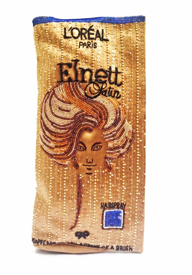 1990s ANYA HINDMARCH 'ELNETT' Sequined Clutch Bag - style - CHNGR