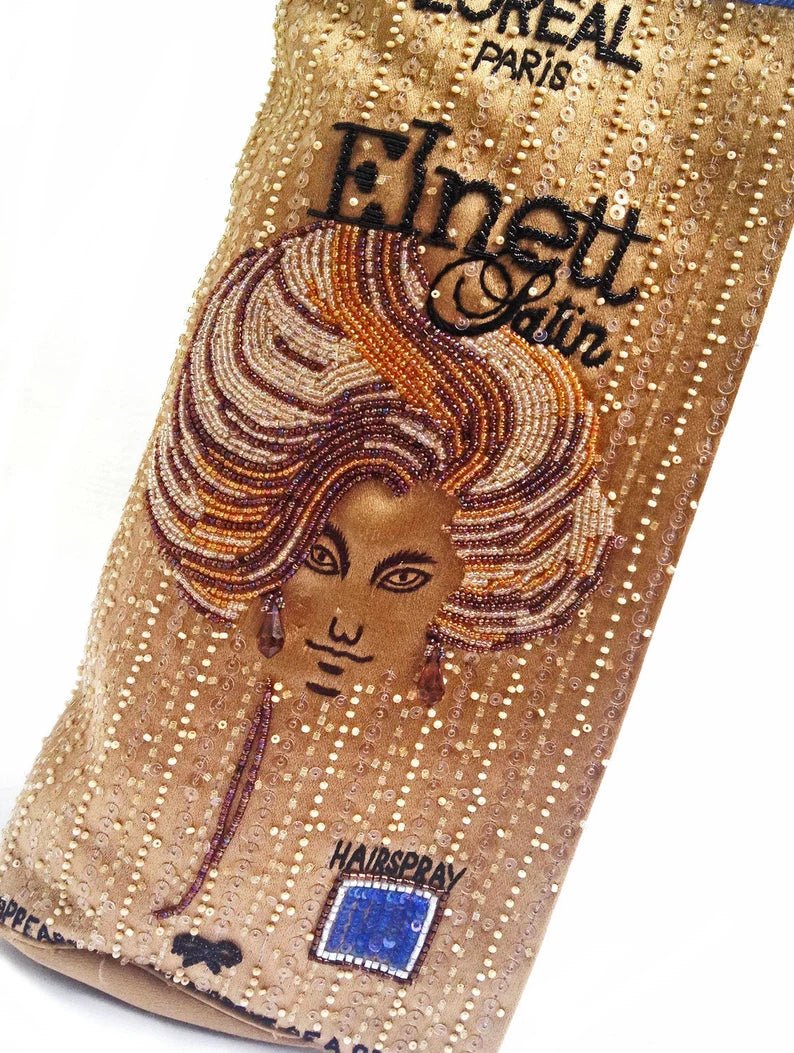 1990s ANYA HINDMARCH 'ELNETT' Sequined Clutch Bag - style - CHNGR