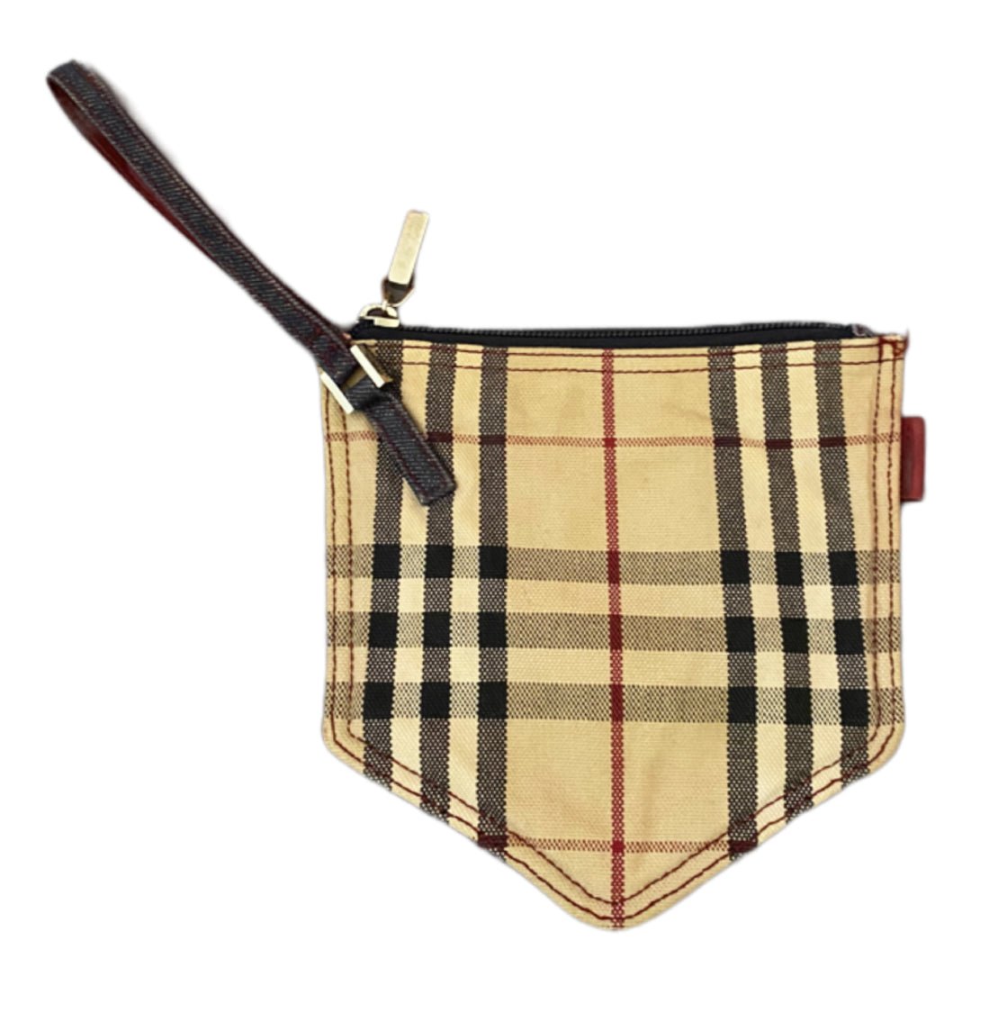 1990s Burberry Pocket Shaped Wristlet Pouch - style - CHNGR