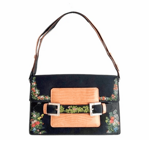 1990s Fendi Floral Hand-Painted Clutch Bag - style - CHNGR