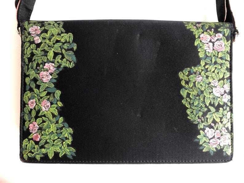 1990s Fendi Floral Hand-Painted Clutch Bag - style - CHNGR