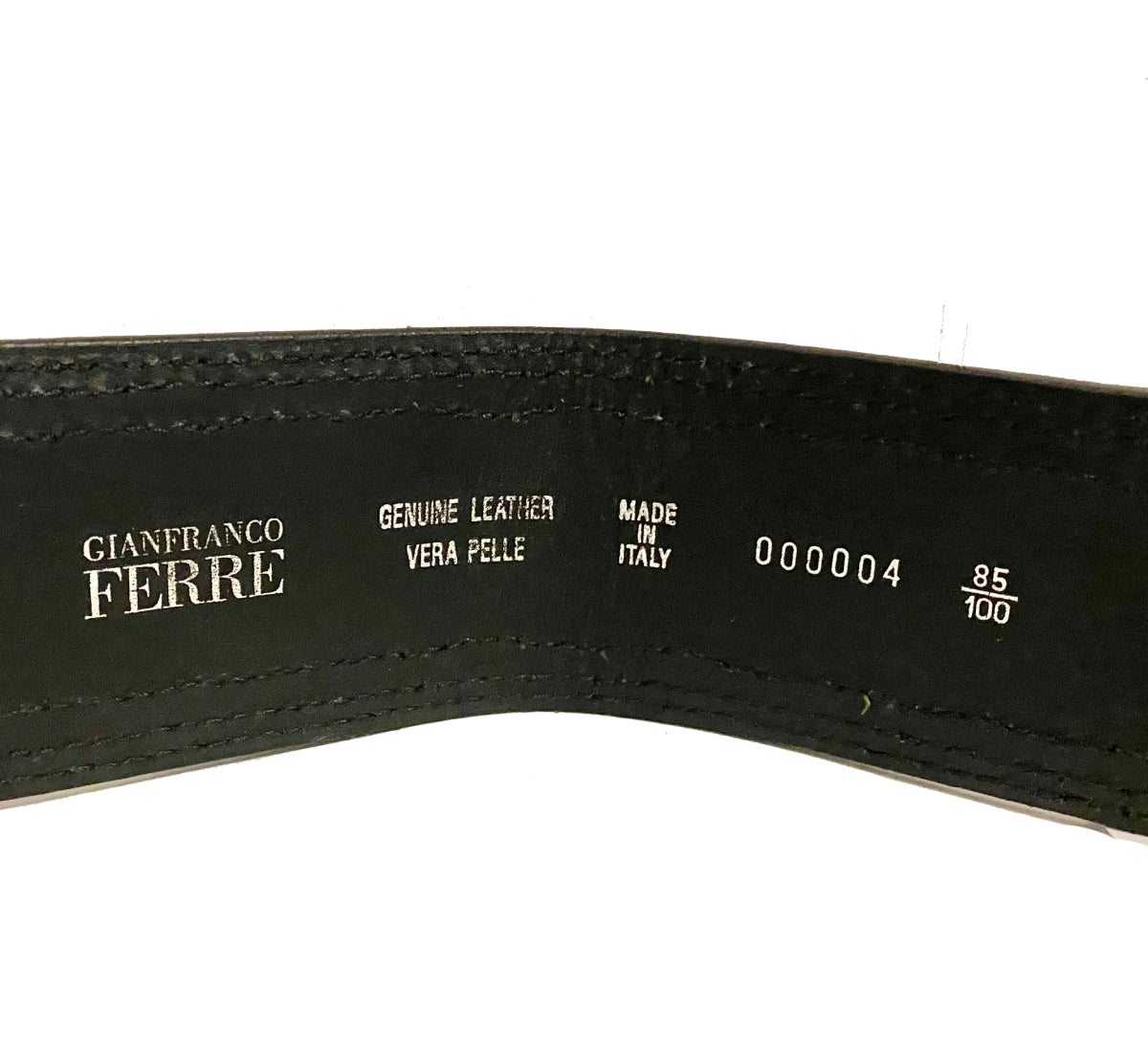 1990s Gianfranco Ferre Black Leather Metal Spike Belt - style - CHNGR