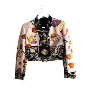 1990s GIANNI VERSACE COUTURE GRAPHICS CROPPED BOLERO JACKET - style - CHNGR
