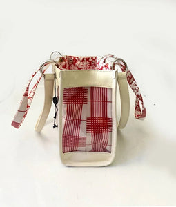 2000s Burberry Clear Perspex Floral Red White Nova Check Shoulder Bag - STYLE - CHNGR