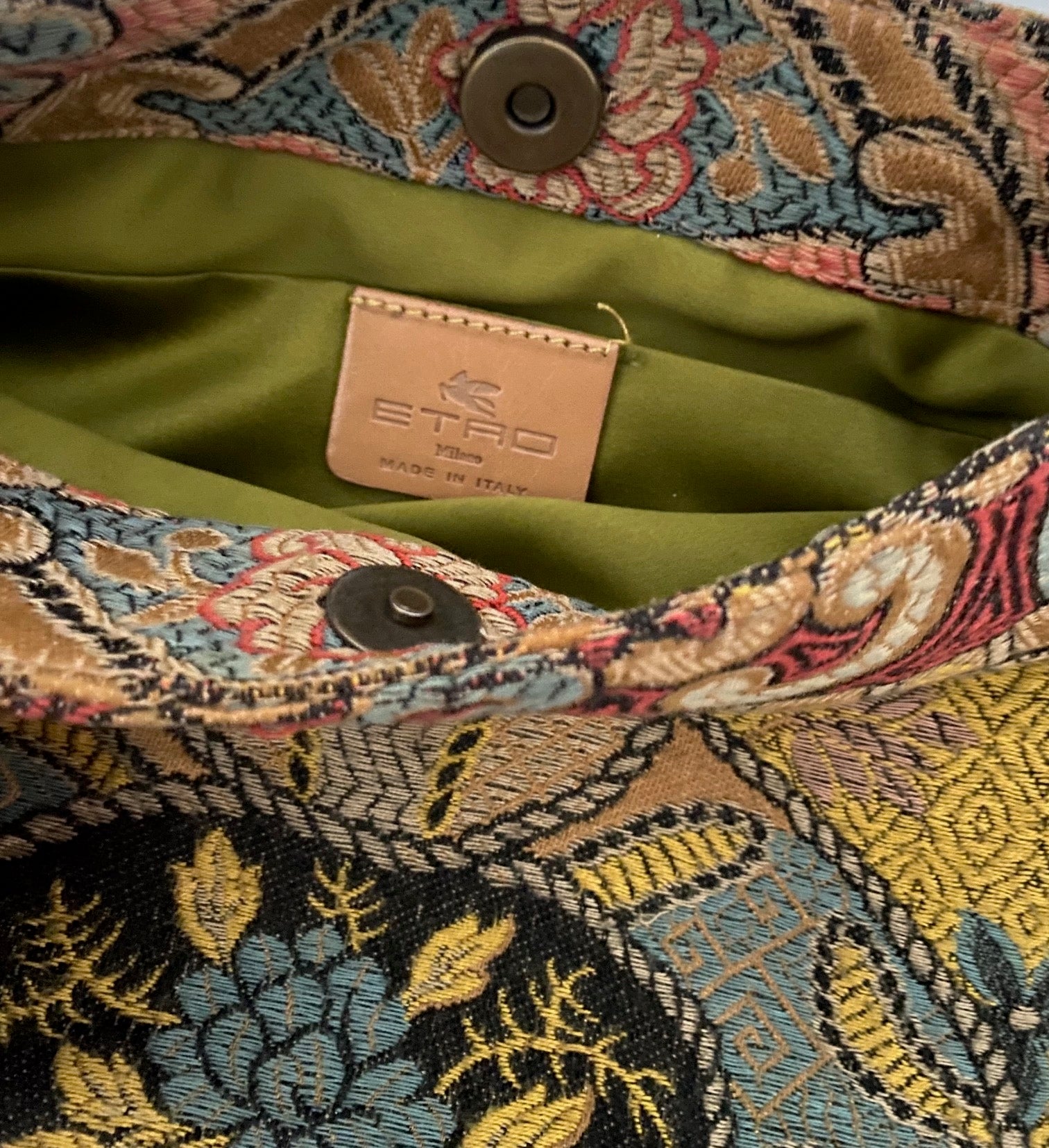 2000s Etro Tribal Canvas Shoulder Hobo Bag - style - CHNGR