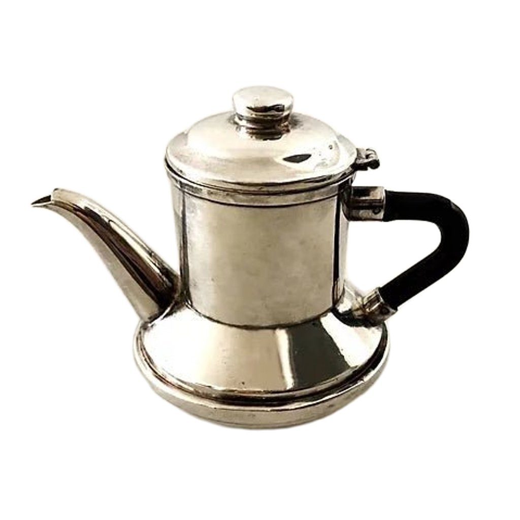 CHRISTIAN DIOR MID - CENTURY SILVER PLATED COFFEE POT - style - CHNGR