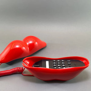 1980s Red Hot Lips Pop Art Phone