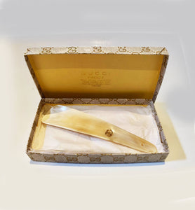 1960s GUCCI Abbeyhorn Flat Shoehorn with Logo - STYLE - CHNGR