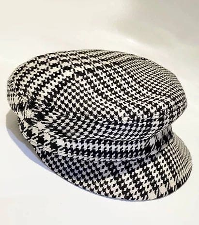 1990s GIANNI VERSACE Medusa HOUNDSTOOTH WOOL FLAT CAP - STYLE - CHNGR