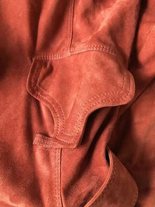 2000s GUCCI TERRACOTTA ORANGE SUEDE BIKER JACKET - STYLE - CHNGR