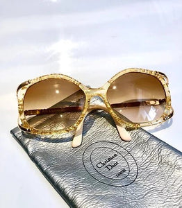 1980s CHRISTIAN DIOR GOLD FRAME SUNGLASSES - style - CHNGR