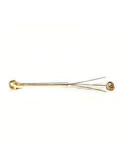 1980s GUCCI Silver and Gold Tone Metal COCKTAIL SWIGGLER - STYLE - CHNGR