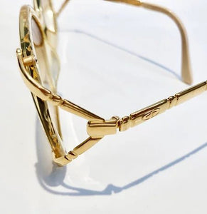 1980s CHRISTIAN DIOR GOLD FRAME SUNGLASSES - style - CHNGR