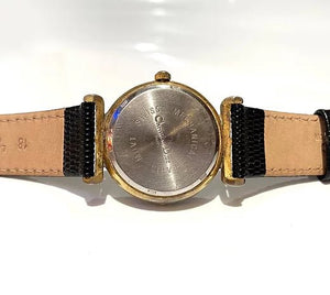 1980S CHRISTIAN DIOR BLUE STONE ROUND DIAL QUARTZ WATCH - style - CHNGR