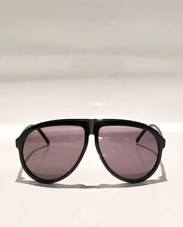 2000s YVES SAINT LAURENT OVERSIZED AVIATOR BLACK SUNGLASSES - style - CHNGR