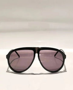 2000s YVES SAINT LAURENT OVERSIZED AVIATOR BLACK SUNGLASSES - style - CHNGR