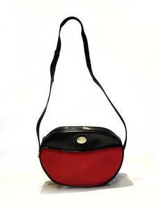 1980's GUCCI NAVY RED GG LOGO CHARM SHOULDER BAG - style - CHNGR