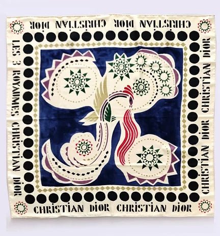 CHRISTIAN DIOR "LES 3 ROYAUME" SILK SCARF - STYLE - CHNGR