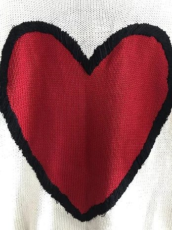 1990s MOSCHINO ACID FACE HEART KNITTED SWEATER - style - CHNGR