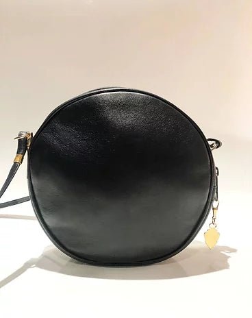 1980s GUCCI VINTAGE NAVY BLUE ROUND GG CROSSBODY BAG - style - CHNGR