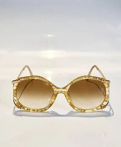 1980s CHRISTIAN DIOR GOLD SEE-THROUGH FRAME SUNGLASSES - STYLE - CHNGR