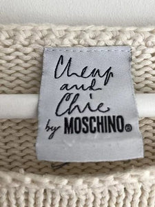 1990s MOSCHINO ACID FACE HEART KNITTED SWEATER - style - CHNGR
