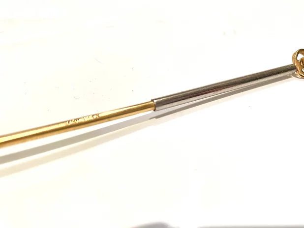 1980s GUCCI Silver and Gold Tone Metal COCKTAIL SWIGGLER - STYLE - CHNGR