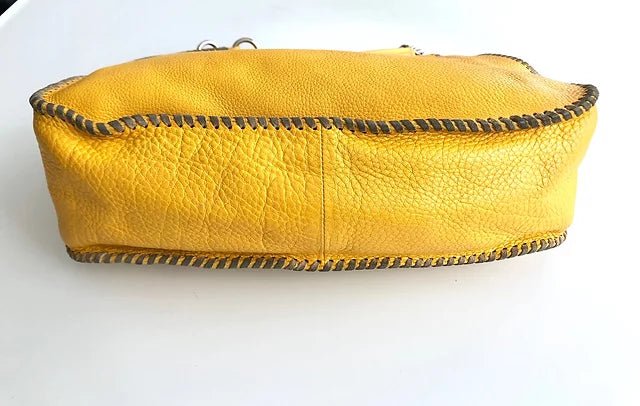 2000s PRADA YELLOW Mandras LEATHER HOBO Shoulder bag - STYLE - CHNGR