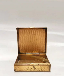 1980s GUCCI RED ENAMELLED GOLD PLATED ASHTRAY PILL BOX - style - CHNGR