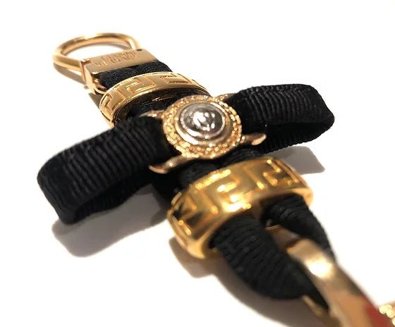 1990s GIANNI VERSACE MEDUSA MEDALLION KEY RING BAG CHARM - STYLE - CHNGR