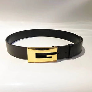 1990s GUCCI TOM FORD LOGO BUCKLE BROWN BELT - STYLE - CHNGR