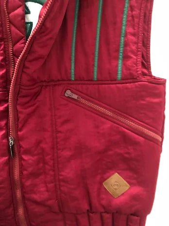 1980s GUCCI PINK PUFFER GILET VEST JACKET - style - CHNGR