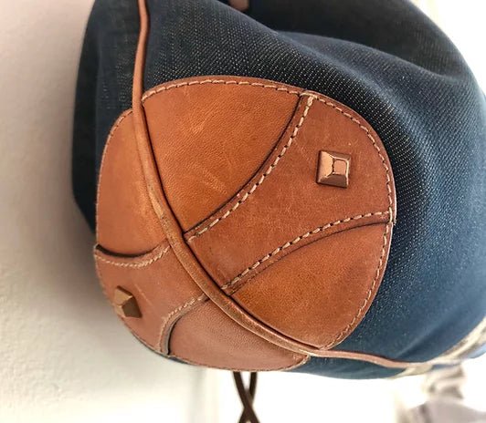 1990s GUCCI DENIM LEATHER BUCKET BAG - STYLE - CHNGR