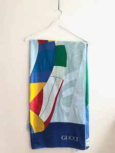 GUCCI ABSTRACT SAILING BOATS PRINT SCARF - style - CHNGR