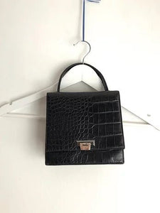 1980's GIANNI VERSACE CROCODILE PRINT LEATHER TOTE MINI BAG - style - CHNGR