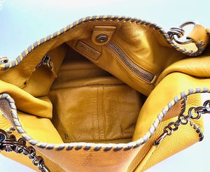 2000s PRADA YELLOW Mandras LEATHER HOBO Shoulder bag - STYLE - CHNGR