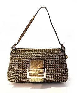 2000s FENDI ZUCCHINO GOLD MAMA MINI BAGUETTE - style - CHNGR