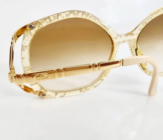 1980s CHRISTIAN DIOR GOLD FRAME SUNGLASSES - style - CHNGR