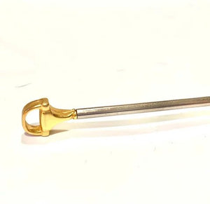 1980s GUCCI Silver and Gold Tone Metal COCKTAIL SWIGGLER - STYLE - CHNGR