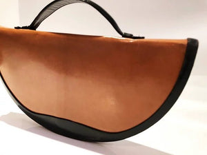 1970s CHRISTIAN DIOR HALF MOON leather HANDBAG - STYLE - CHNGR