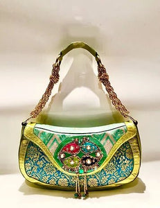 2000s ETRO MILANO MULTI COLOUR ENAMELLED JEWELLED SHOULDER BAG - STYLE - CHNGR