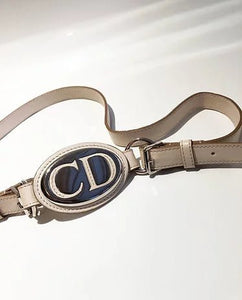 2000s John Galliano for CHRISTIAN DIOR METAL CD LOGO BUCKLE BELT - STYLE - CHNGR