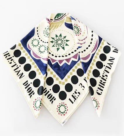 CHRISTIAN DIOR "LES 3 ROYAUME" SILK SCARF - STYLE - CHNGR