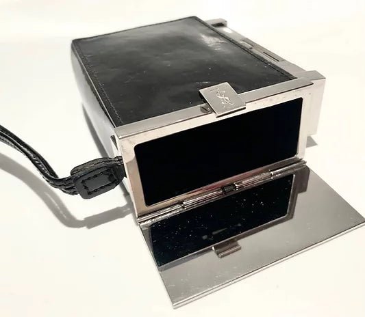 2001 TOM FORD FOR  YVES SAINT LAURENT PATENT LEATHER SMOKING BOX WITH LIGHTER - STYLE-CHNGR