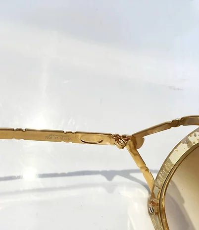 1980s CHRISTIAN DIOR GOLD FRAME SUNGLASSES - style - CHNGR