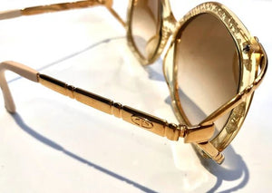 1980s CHRISTIAN DIOR GOLD FRAME SUNGLASSES - style - CHNGR