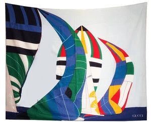 GUCCI ABSTRACT SAILING BOATS PRINT SCARF - style - CHNGR